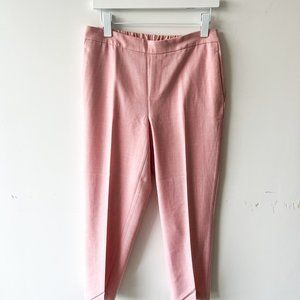 Old Navy pink cotton twill suit pants with elastic waist, size 10